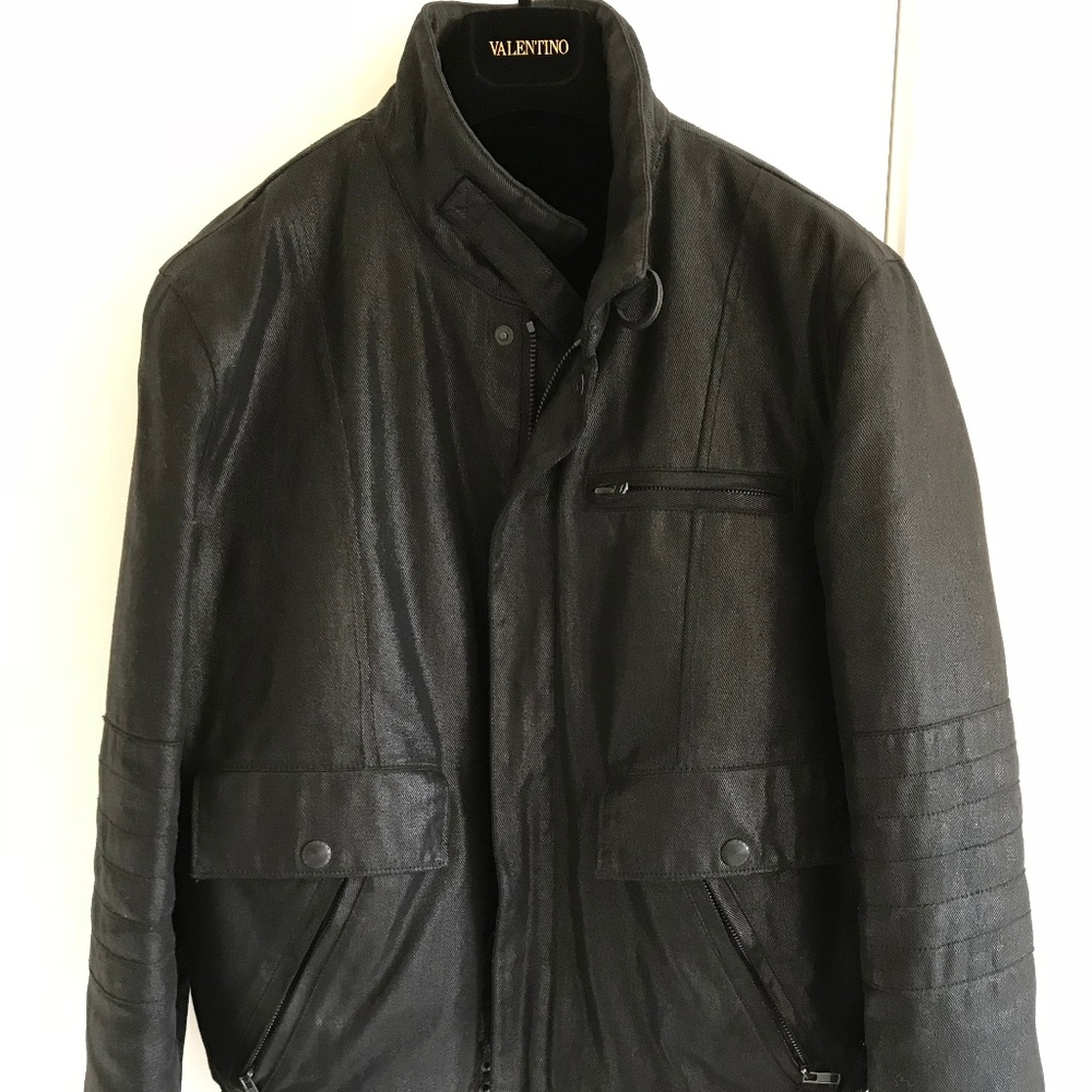 Armani Exchange Black Men's Jacket Moto Style